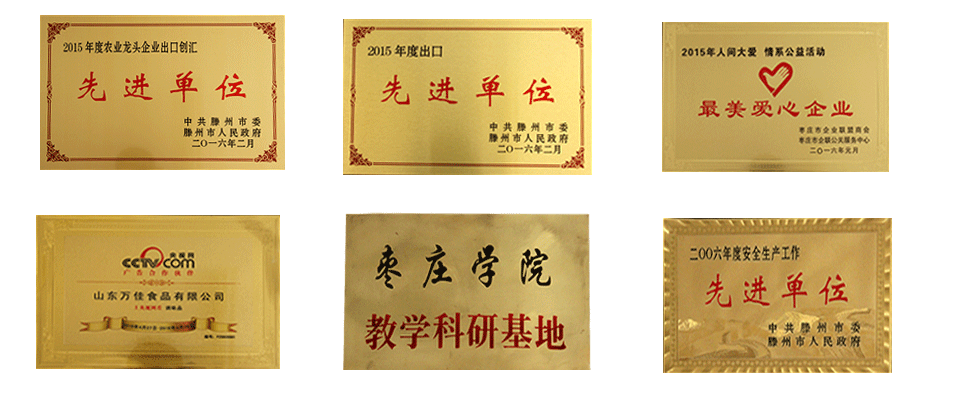 萬(wàn)佳企業(yè)榮譽(yù)